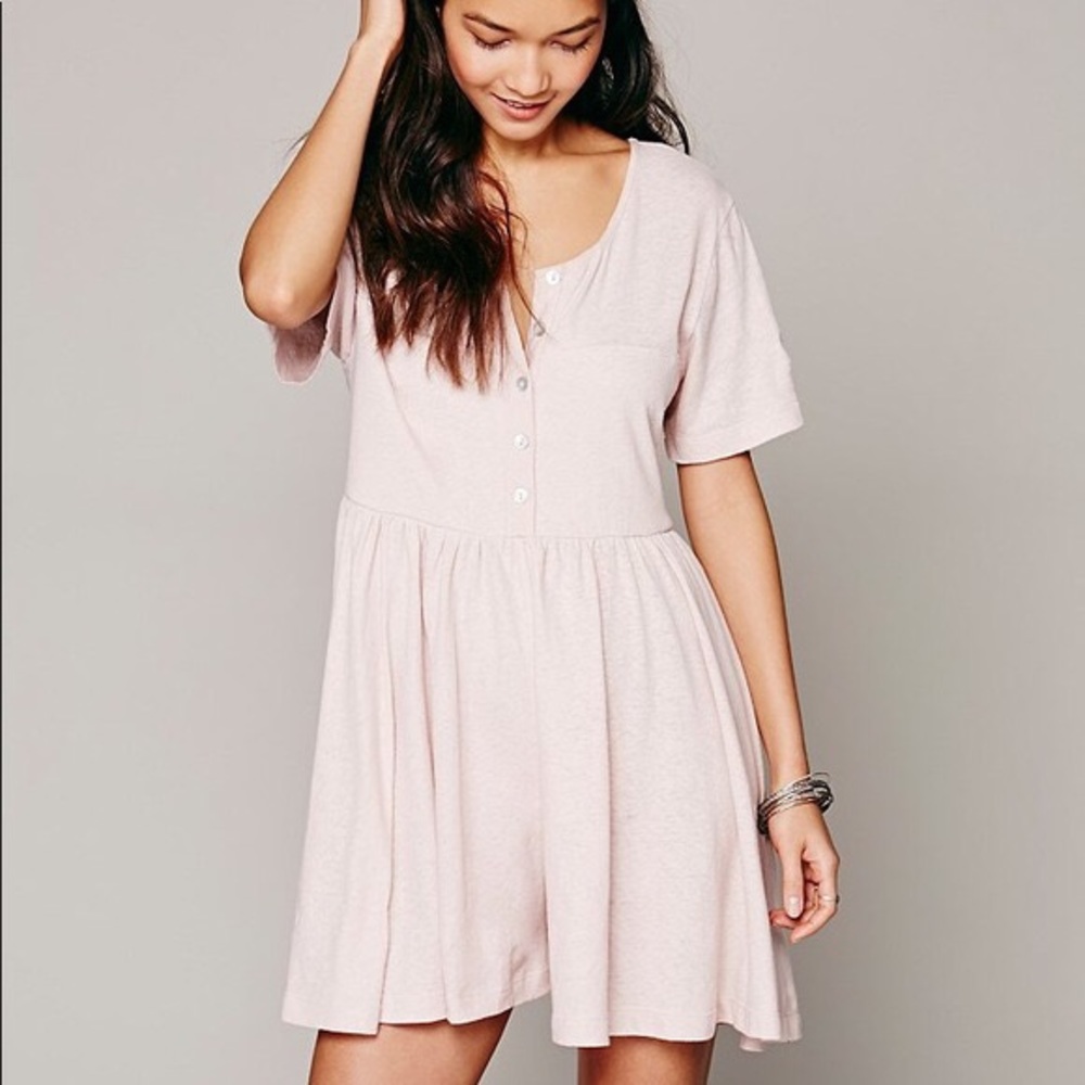 White Free People Beach Romper